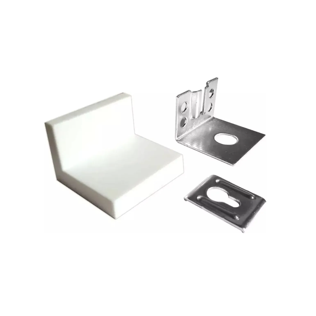 Soporte para alacena L con tapa blanco