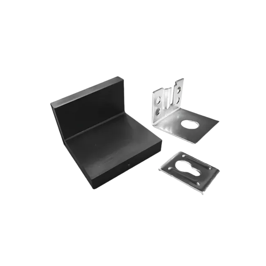Soporte para alacena L con tapa negro