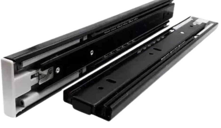 Corredera Telescopica push 450mm negra (Eurohard)